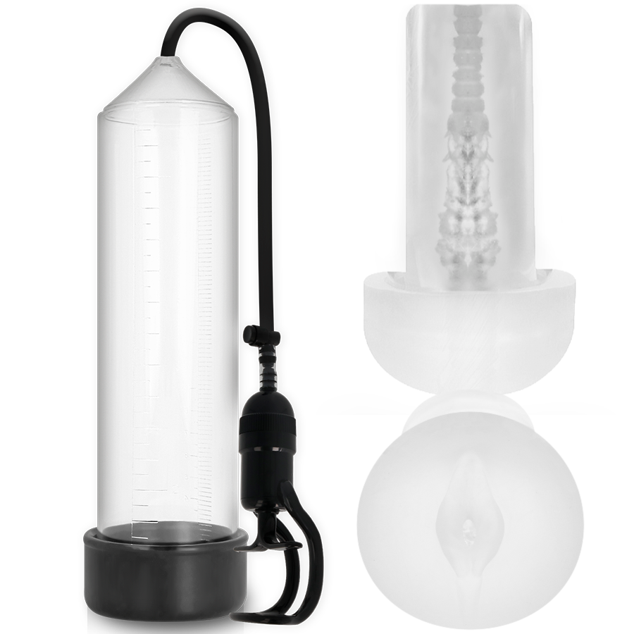 Penispump RX5 transparent med masturbator