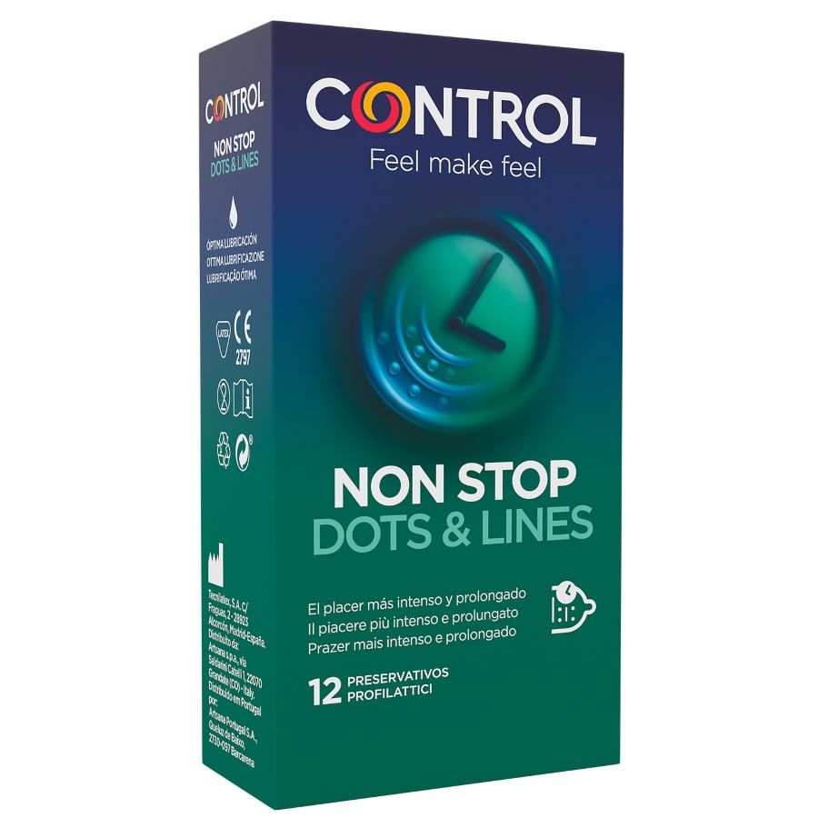 Control Nonstop Dots and Lines Kondom 12-pack