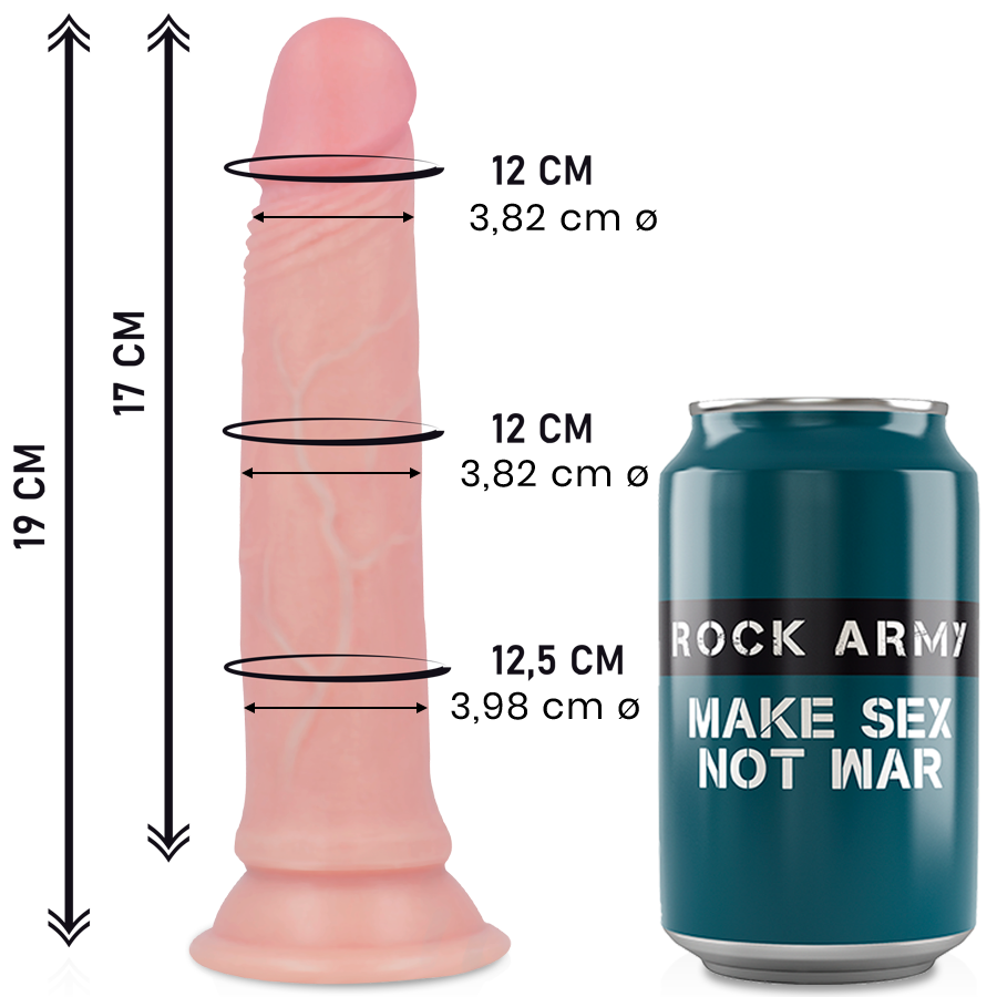 Rockarmy Avenger Realistisk Dildo – Flytande Silikon 19 cm