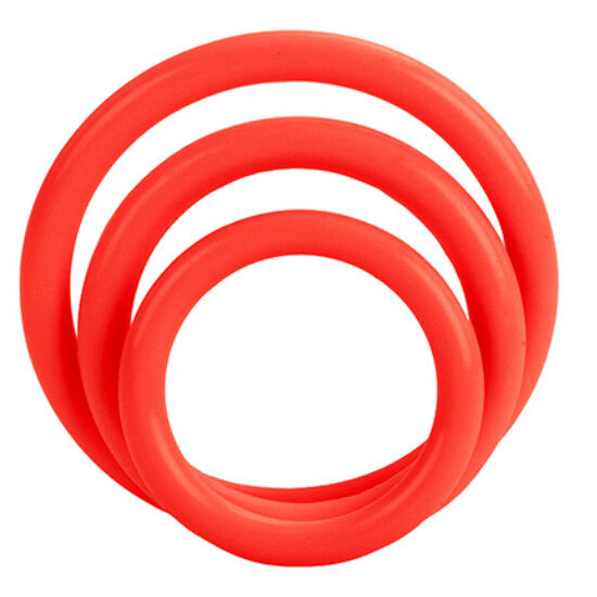 Penisringar Tri-Rings Set Röd – 3 storlekar