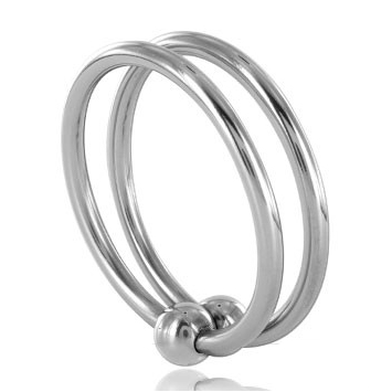 Metallpenisring dubbelring 28mm