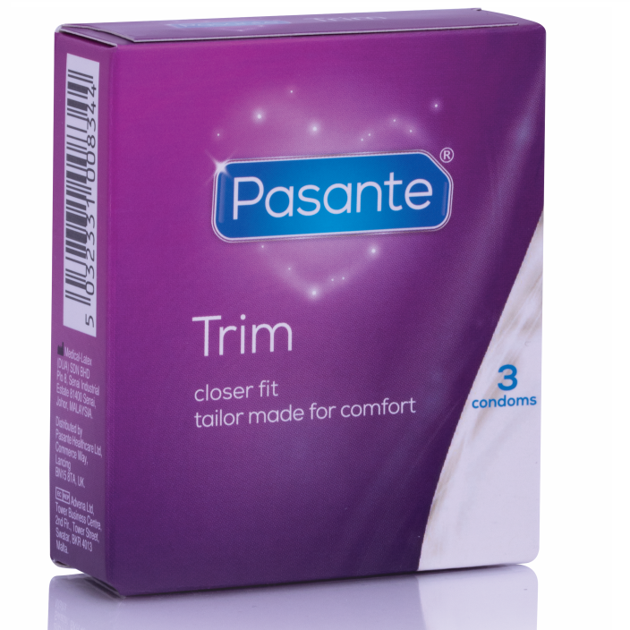 Pasante Trim – Smalare Kondom 3-pack