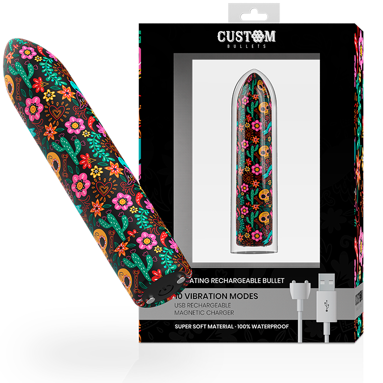 Custom Bullets – Magnetisk Vibrerande Kula med Skalle-Design, 10 Intensiteter