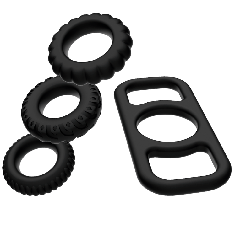 Penisringar Set 4-pack – Flexibel Silikon