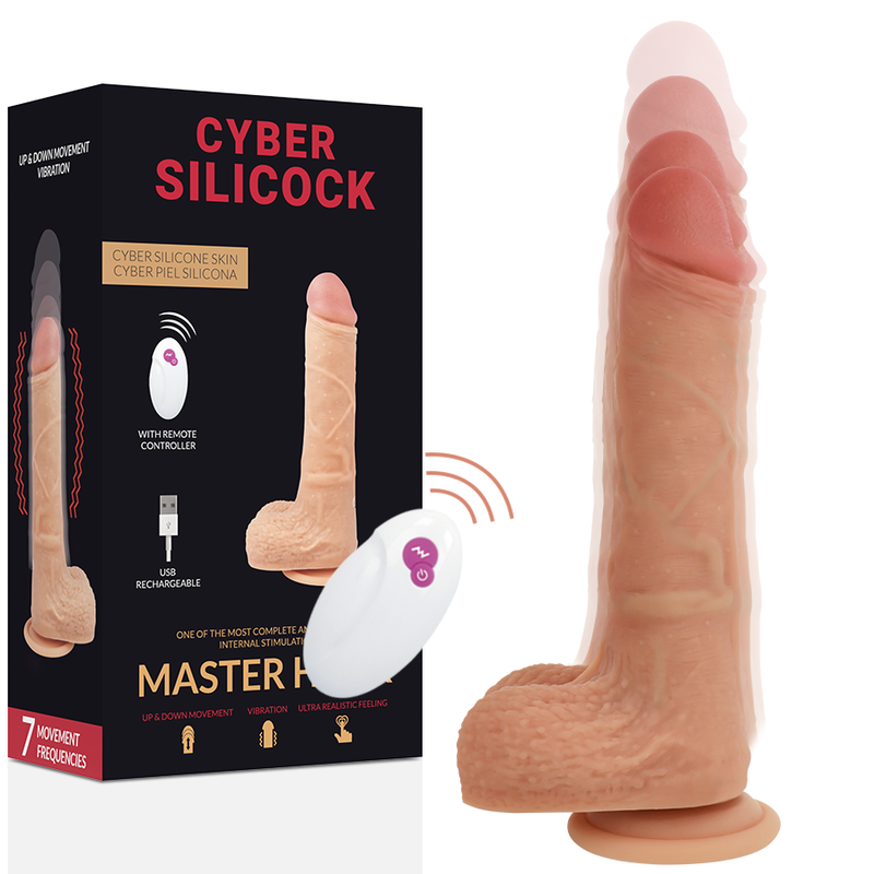 Cyber Silicock - Fjärrreglerad realistisk dildo 20,9 cm