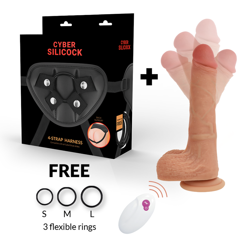 Cyber Silicock Mr Rick Fjärrstyrbar Dildo med Strapsele