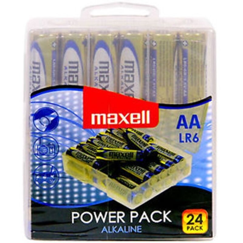Maxell AA-batterier LR6 alkaliska 24-pack
