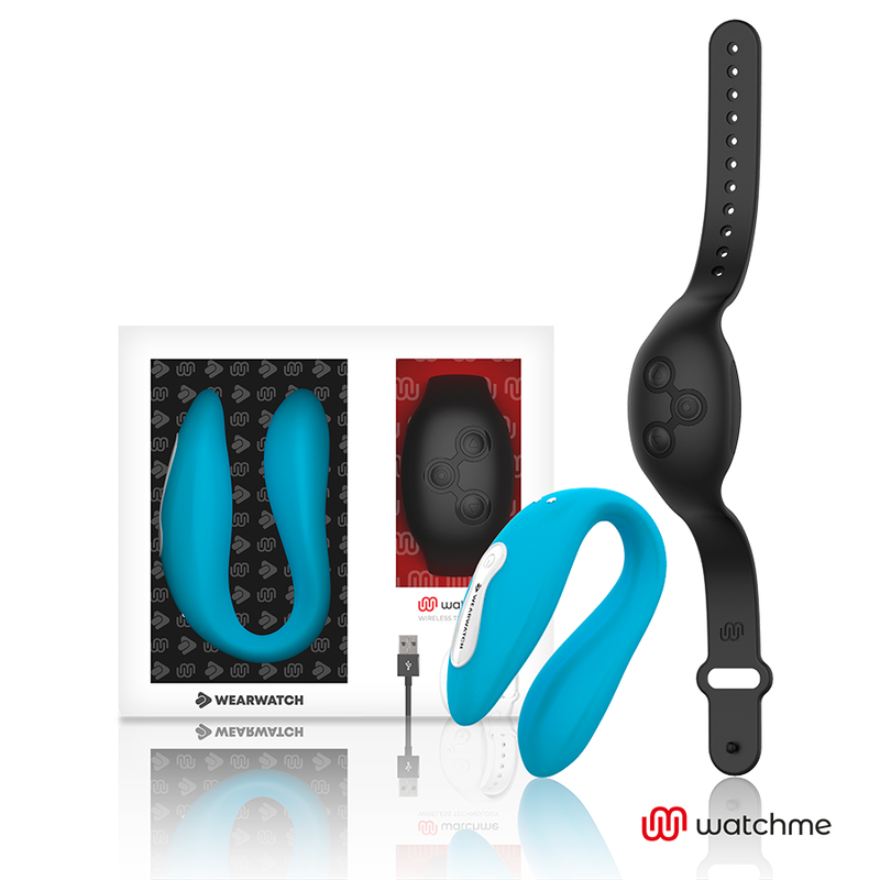 Wearwatch Dual Vibrator Indigo/Jet – Par-vibrator med klockteknik