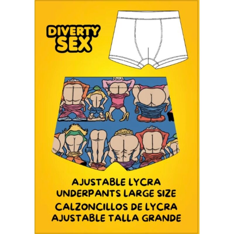 Roliga boxershorts med rumpa-tryck – Plus Size
