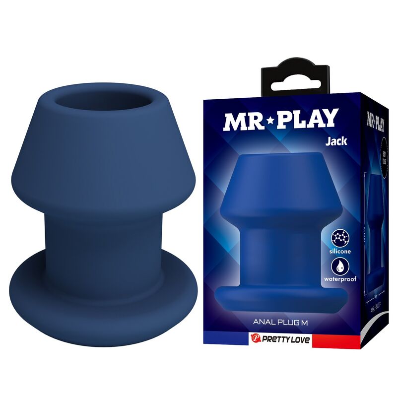 MR PLAY Jack Blå Silikon Anal Plug Storlek M