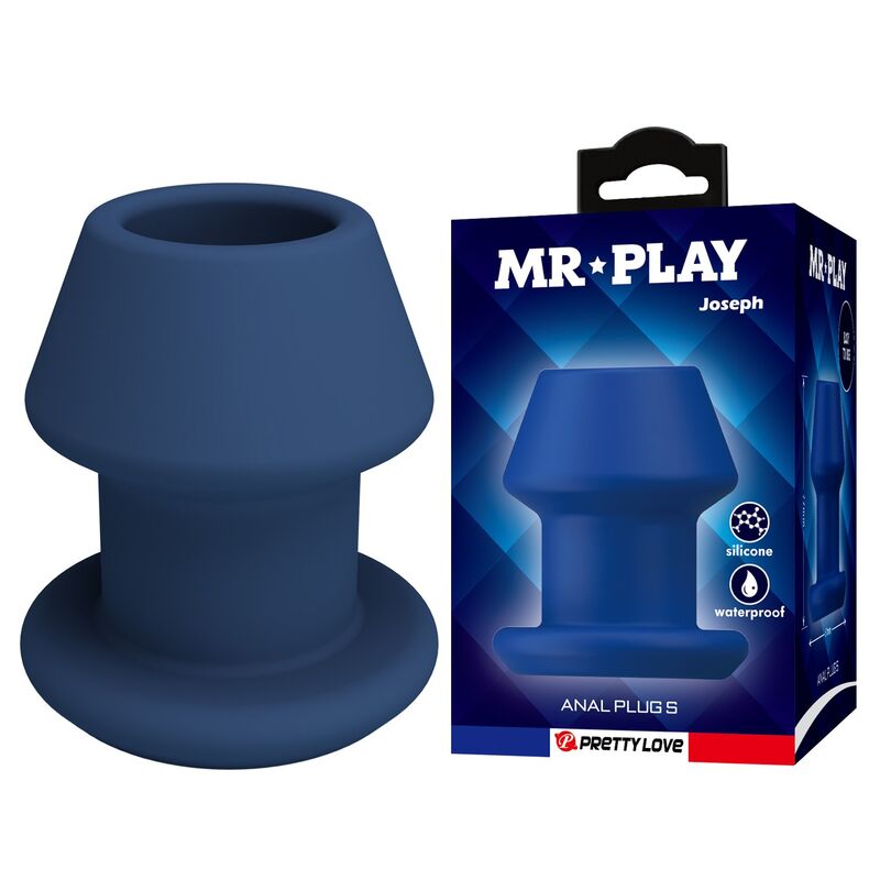 MR PLAY Jack – Ihålig analplugg i silikon, blå S