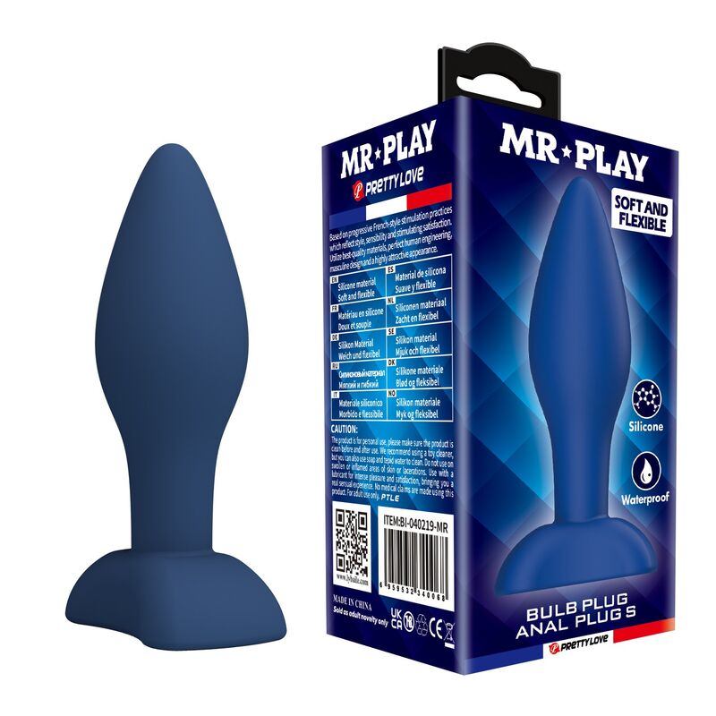 MR PLAY Konisk Analplugg Blå S