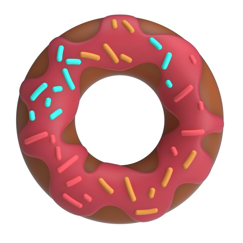 Penisring i rosa silikon – Pretty Love Super Donut