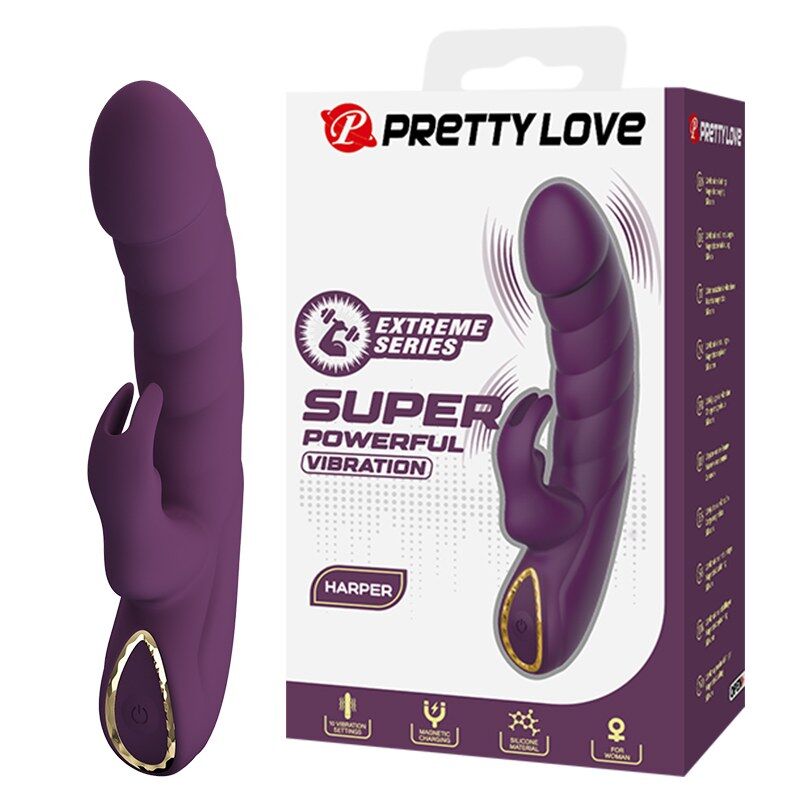 Pretty Love Harper Uppladdningsbar Kanin-Vibrator Lila