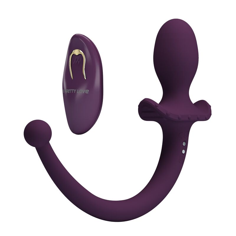 Vibrerande analplug med svans och fjärrkontroll