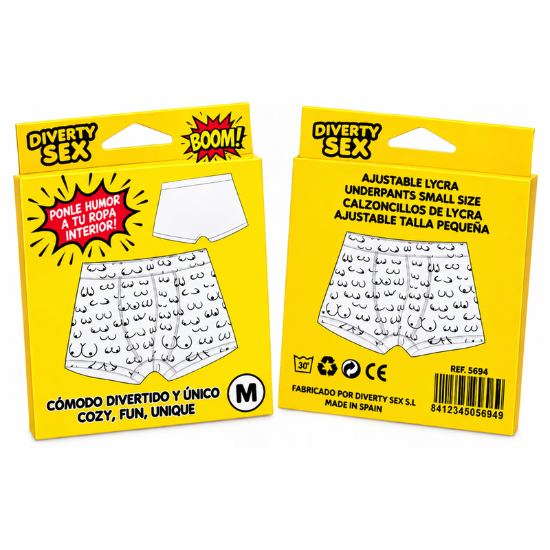 Diablo Picante – Boxershorts med bröstmönster, Medium
