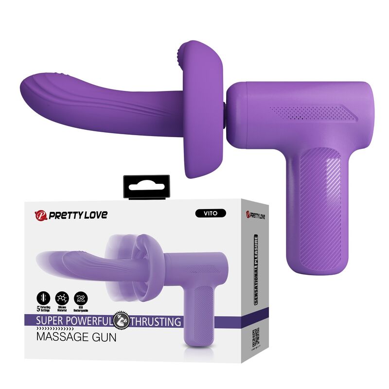 Vibrerande Massagepistol Vito – 5 Lägen, Lila