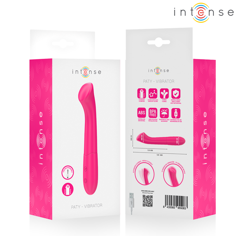 Paty vibrator – 19 cm flexibel med 10 vibrationsmoder