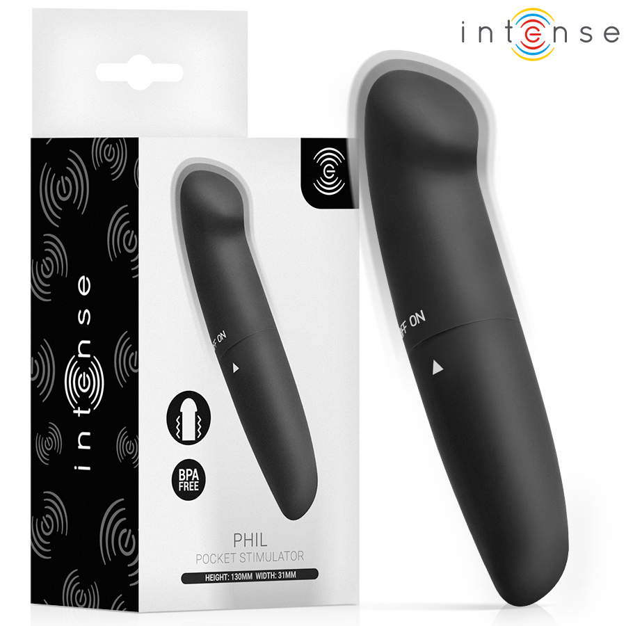 INTENSE Phil G-punktsvibrator svart 13 cm