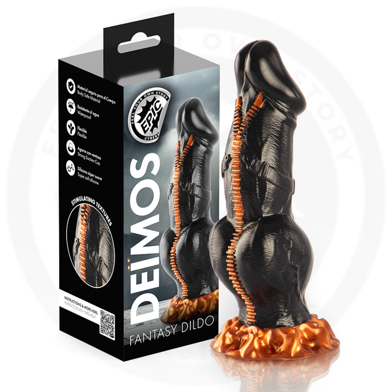 Deimos silikondildo med mytologiskt tema