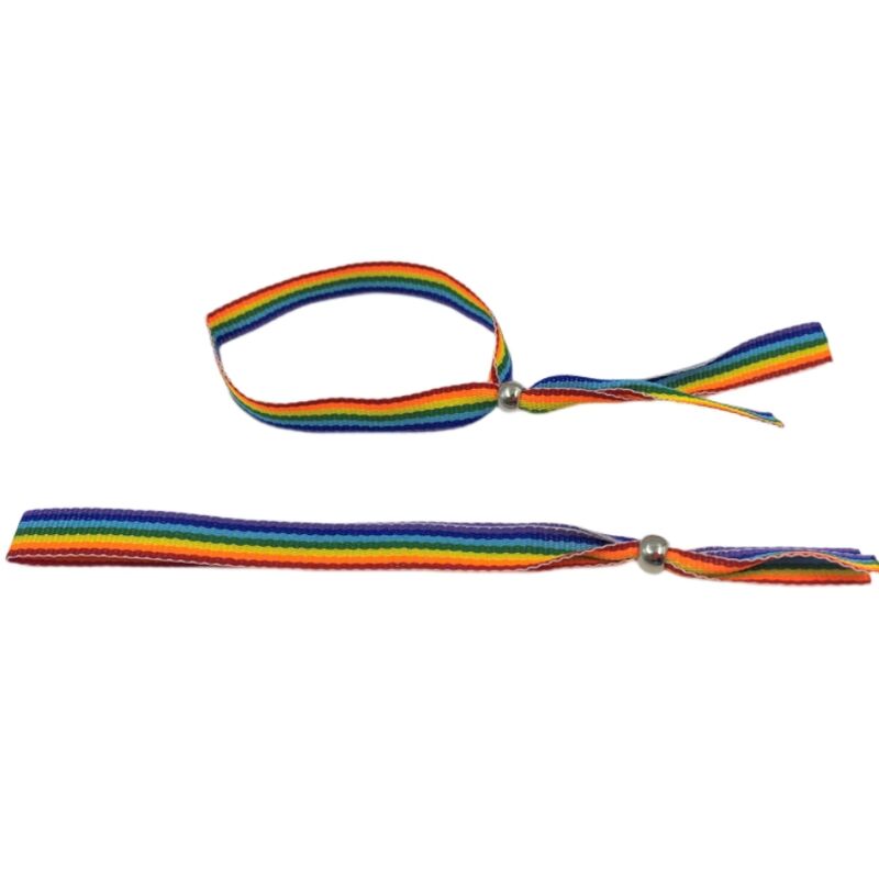 Pride - Lgbt flag silver ball bracelet