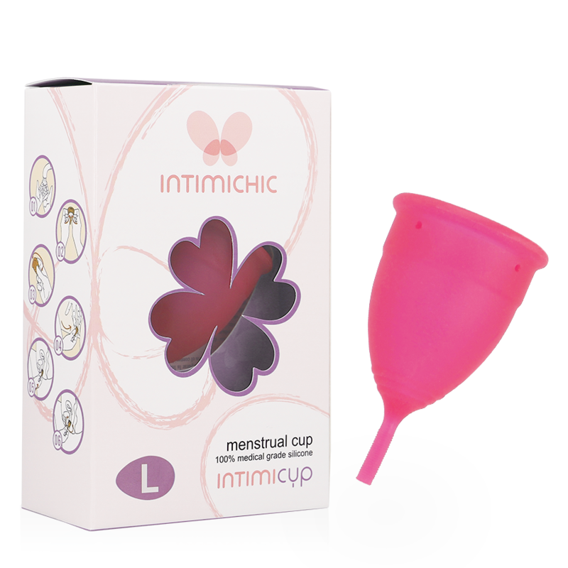 Intimichic menstrual cup medical grade silicone size l